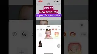 iOS 17 - your face as sticker 👺 #ios17 #ios17features #apple