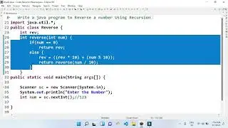 Reverse a number using recursion | Recursion Function