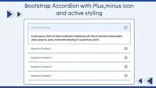 Bootstrap Accordion with Plus,Minus Icon and Active Styling | Hindi/Urdu #codefordesign #bootstrap5