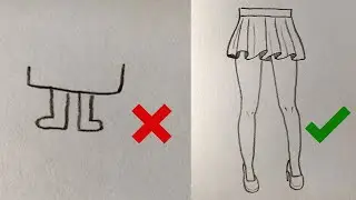 How to Draw Female Legs in a Mini Skirt