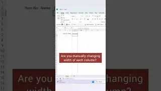 Autofit Column Width in Excel #exceltutorial #exceltips