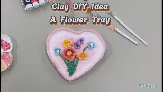 POTTREATIVE | Journey to the Pottery World - Air-dry Clay Tutorial - How to Make A Flower Tray