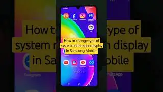 How to change type of system notification display in Samsung Mobile #samsung #shorts #notification