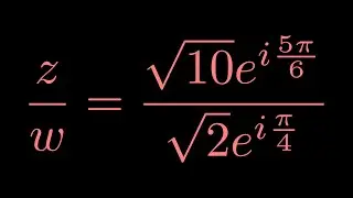 Dividing COMPLEX NUMBERS using POLAR FORM #SHORTS