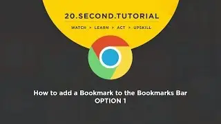 OLDIE - How to add a Bookmark to the Bookmarks Bar: Chrome Tutorial #2