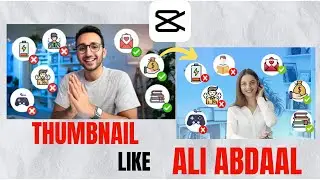 How to Make Thumbnail like Ali Abdaal on CapCut PC with in 4 min|Ali abdaal capcut editing