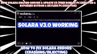 New Solara Discord Server | Solara V3 IS OUT & SHOWCASE RIVALS SCRIPT (FREE PC ROBLOX EXECUTOR)