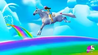 Amazing Cloud World ! Rainbow Race + Gold Horse Shoes - Star Stable Online