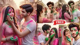 Holi T-Shirt Name Photo Video Editing😱Bing Image Creator😊Holi Video Editing🔥Bing Image Creator Holi
