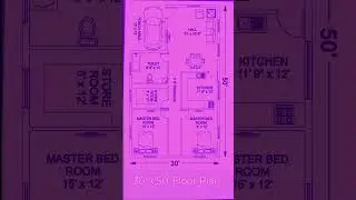 30' x 50' Floor Plan Design #floorplan #shorts