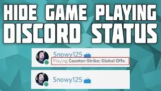 How To Hide What Game You're Playing On Discord!