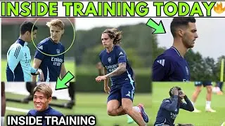 INSIDE TRAINING | Odegaard, Merino & Tomiyasu are back in training ahead of Man city