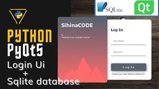 PyQt5 Projects - How To Create Login Form With Sqlite Database