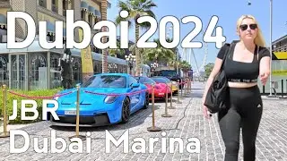 Dubai [4K] Amazing JBR, Dubai Marina Walking Tour 2024 🇦🇪