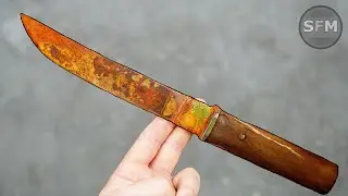 Restoration Rusty Old Japanese TANTO Knife