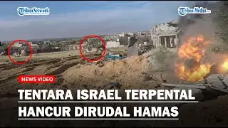 TENTARA ZIONIS TERPENTAL, Jip Militer Israel Hancur Dirudal Hamas Saat Hendak Serbu Gaza Utara