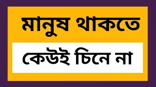 থাকতে মানুষ চিনে না  | হারালে খুজে বেহুসের মত বাস্তব ময় যুক্তি | হারানো জিনিসে কদর বেশী