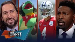 Raiders troll Mahomes with Kermit puppet, Daks future, Cowboys SB window done? | FIRST THINGS FIRST