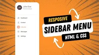 Responsive Sidebar in HTML and CSS | Dashboard Sidebar  with HTML and CSS