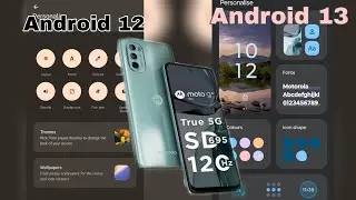 Android 12 vs Android 13 || brief side by side comparison || moto g62 5g android 13