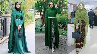 17 Ide Kebaya Brokat Modern 2024 Warna Hijau Terbaru, kebaya brokat muslim terbaru, kebaya brokat