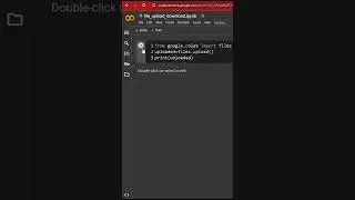 File uploading to Google colab platform  #googlecolab #colab