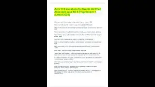 Java 113 Questions for Oracle Certified Associate Java SE 8 Programmer 1 Latest 2023