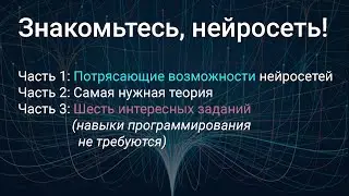 На пути к нейросети [БОЛЬШОЕ ПОВТОРЕНИЕ] Части 1,2,3. Знакомьтесь, Нейросеть! 2 часа 24 мин