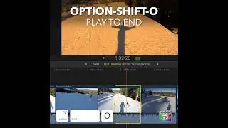 Final Cut Pro Shortcut | Option-Shift-O | Play to End