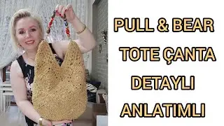 MUMLU İPLE 15 MOTİFDEN  PULL & BEAR ÖRGÜ ÇANTA YAPIMI