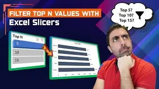 Filter Top N values 🏆 in Pivot Table using Excel Slicer and create Dynamic Charts for your Dashboard