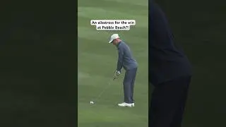 Making ALBATROSS for the win at Pebble Beach?! 😳🔥