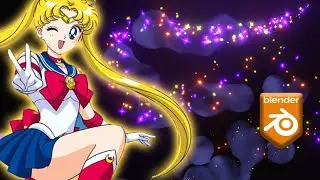 Sailor Moon inspired Celestial Trails Particle Effect in Blender - TIPS