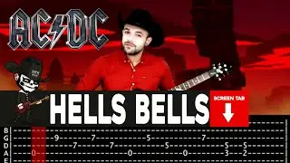 【AC/DC】[ Hells Bells ] cover by Masuka | LESSON | GUITAR TAB