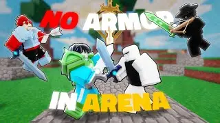 How I won the *NEW* ARENA MODE with no armor! (Roblox Bedwars)