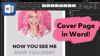 Cover page in Microsoft Word (Tutorial Microsoft Office, Geometric Design, Beginner, Graphic Design)