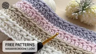 SUPER EASY & FAST Crochet Pattern for Beginners! ⚡️Crochet Stitch for Baby Blanket, Bag & Scarf