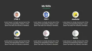 Responsive My Skills Section Using Only HTML & CSS