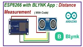 esp8266 with blynk IoT to calculate Distance using ultrasonic sensor