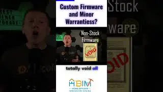 EP32-12:  Custom Firmware and Miner Warranties! #cryptominingathome #btcmining