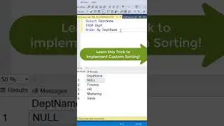 SQL Trick | Custom Sorting #sqltips