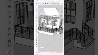 Creating exterior railing with MajRail Plugin in SketchUp