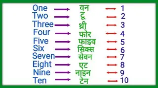 English counting from 1to10 with spelling // 1 से 10 तक अंग्रेजी गिनती // English counting 1 to10