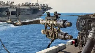 The Weird Technology US Navy Uses to Refuel Billion $ Aircraft Carriers at Sea