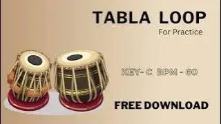 Tabla Loop 60 BPM | Free Download | Rhythm Loop for practice | Tabla for Practice