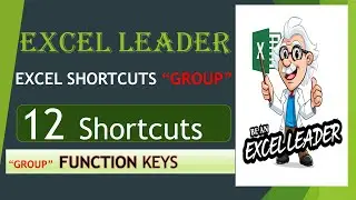 EXCEL SHORTCUTS GROUP #6 (FUNCTION KEYS)  # Useful to speedup our excel working & timesaving