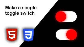 Make a cool and simple toggle switch with HTML and CSS