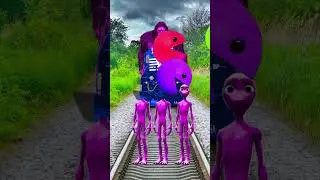 Different Domi to coista 3 purple alien dance vs train & Gta 5 Bigfoot