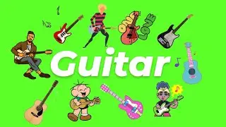 Animated Guitar GIF Green Screen Pack (Free Download)