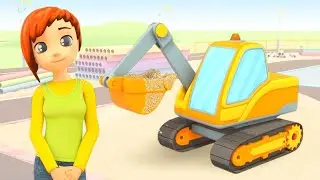 Excavator cartoons for kids. Car School full episodes. Car cartoons in English.